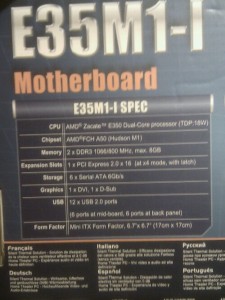 Asus E35M1-l Mainboard