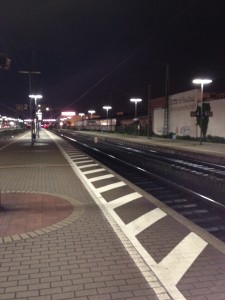 Bahnhof in Waldhof Nachtaufnahme mit Nightcap