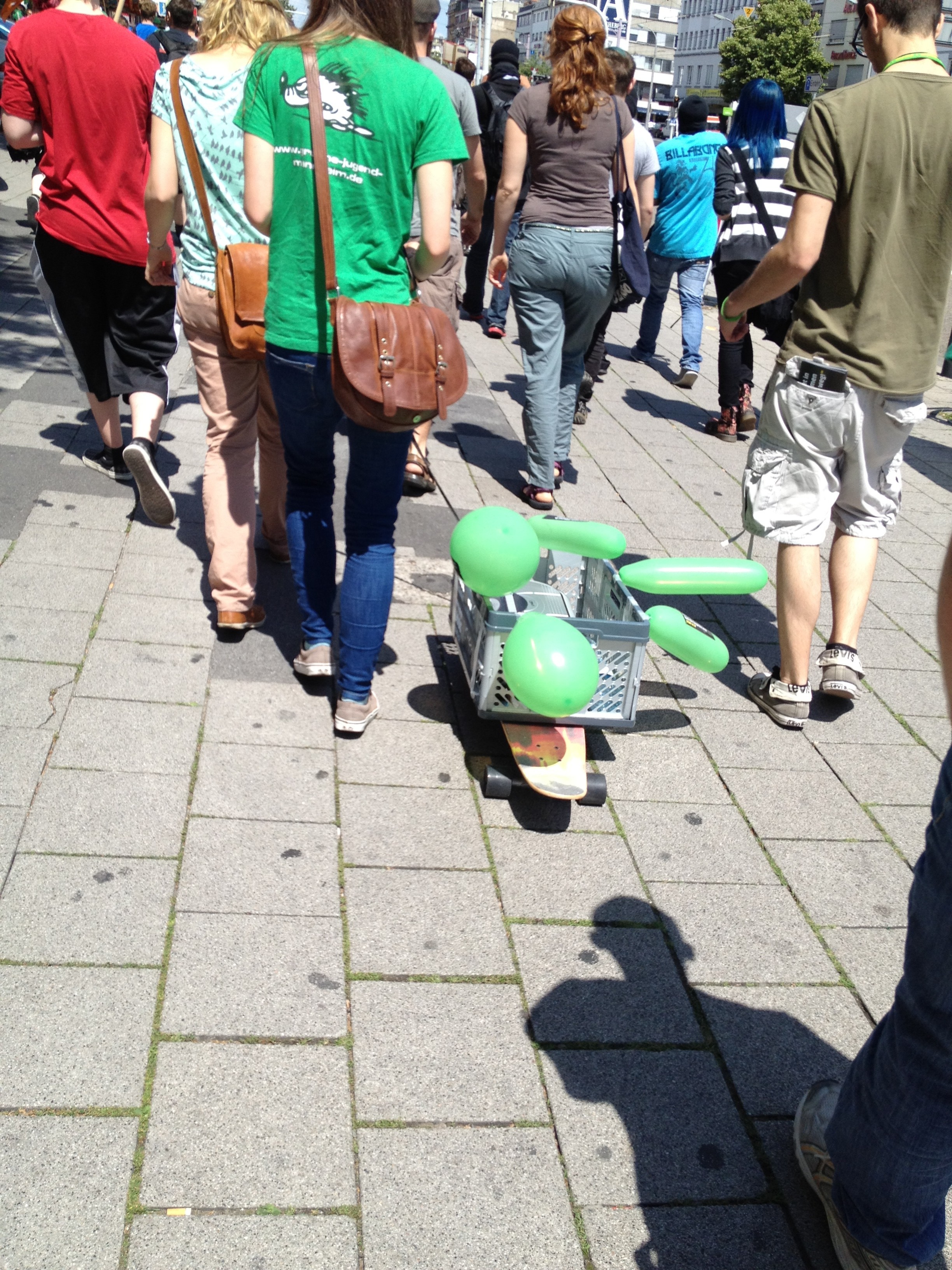 Der Lautsprecherwagen der grünen Jugend auf der Anti-Acta Demo in Mannheim