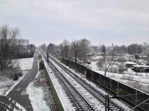 Der erste Schnee in Lampertheim