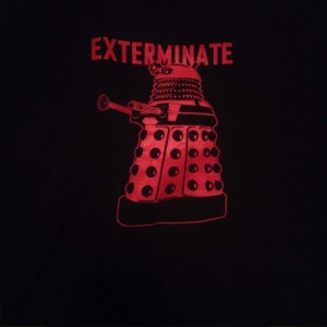 Vorderseite meines neuen Doctor Who T-Shirts