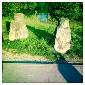 Hochwasser auf dem Biedensand in Lampertheim. Aufgenommen mit der Hipstamatic am 07.06.2013