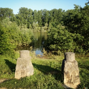 Hochwasser auf dem Biedensand in Lampertheim. Aufgenommen mit der Hipstamatic am 07.06.2013