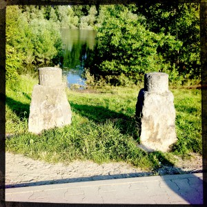 Hochwasser auf dem Biedensand in Lampertheim. Aufgenommen mit der Hipstamatic am 07.06.2013