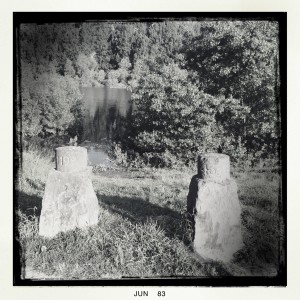 Hochwasser auf dem Biedensand in Lampertheim. Aufgenommen mit der Hipstamatic am 07.06.2013