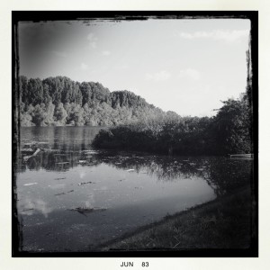 Hochwasser auf dem Biedensand in Lampertheim. Aufgenommen mit der Hipstamatic am 07.06.2013