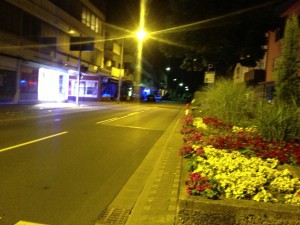 Lampertheims Strassen bei Nacht